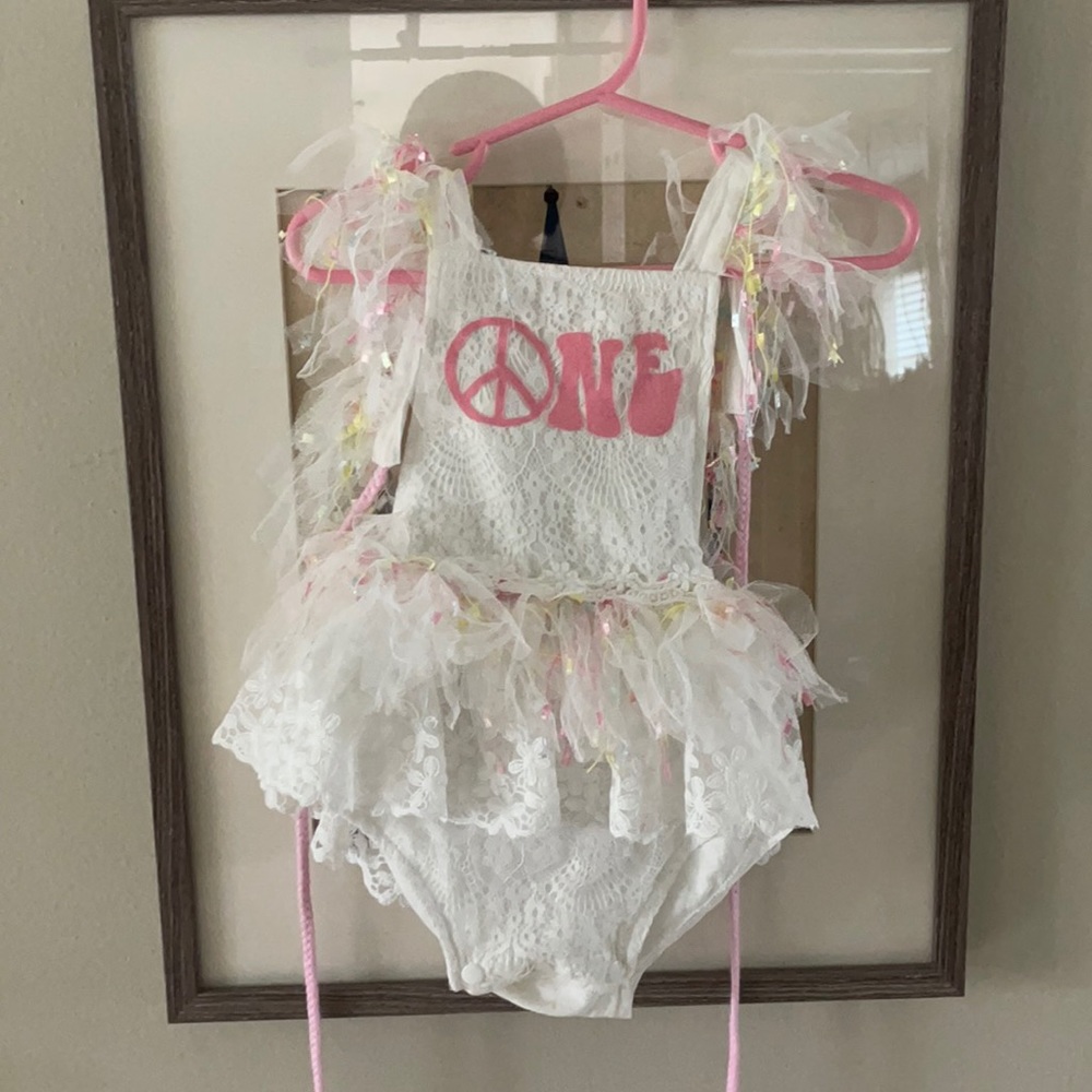 Boho first birthday romper